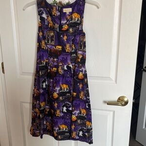 Modcloth Scaredy Cats Halloween Fit Flare Dress